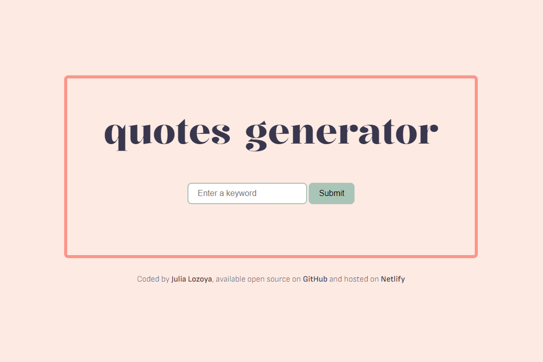 Quotes Generator